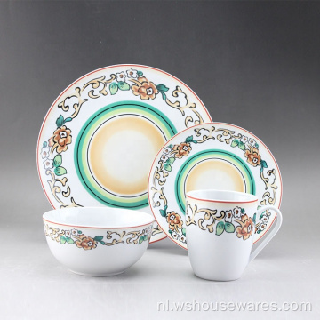 Decal Porselein Diner Set Color Ceramics Servies Set